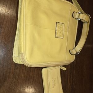 Fossil Yellow Leather Women's Bag